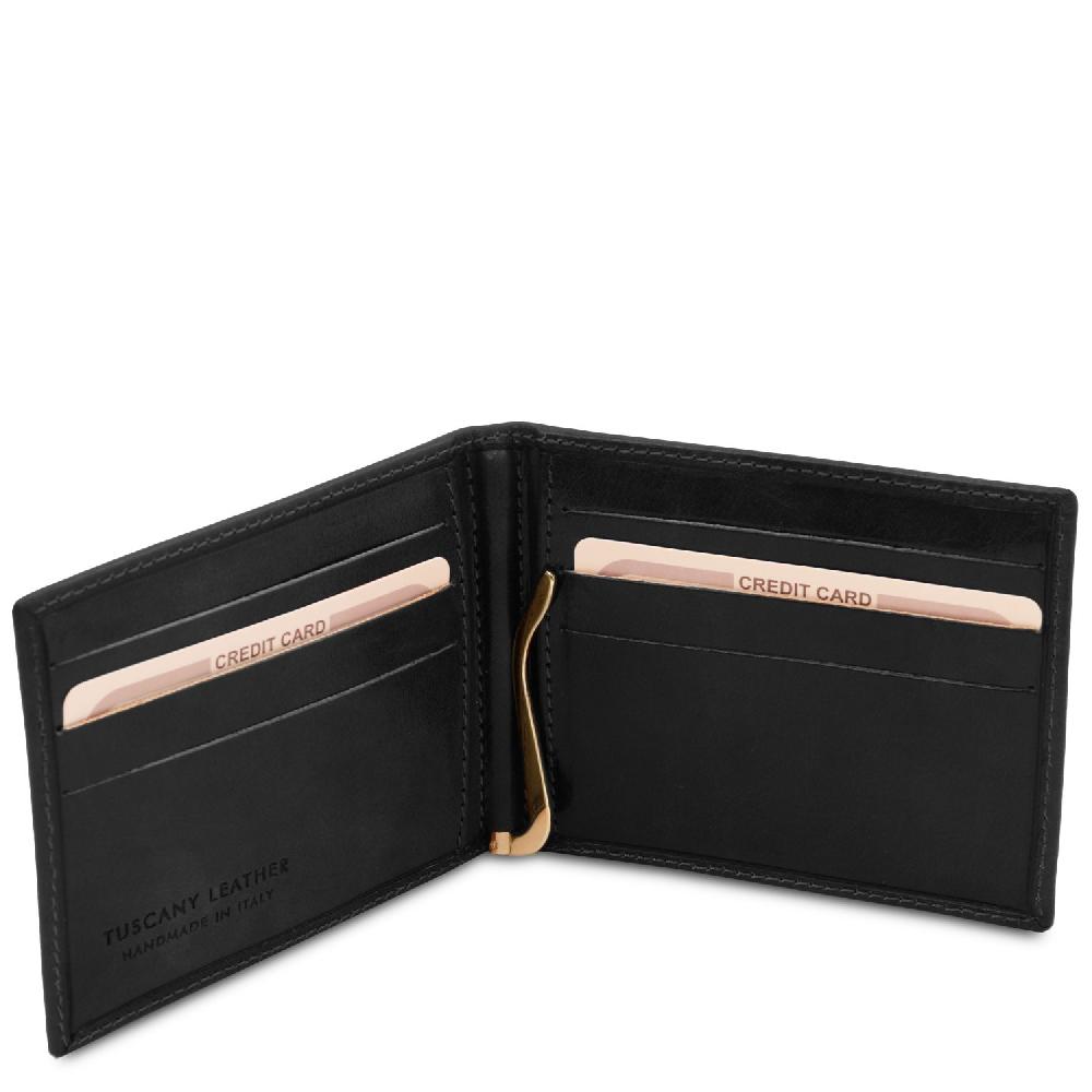 Tuscany Leather Esclusivo Portacarte in Pelle con Fermasoldi Sottocosto