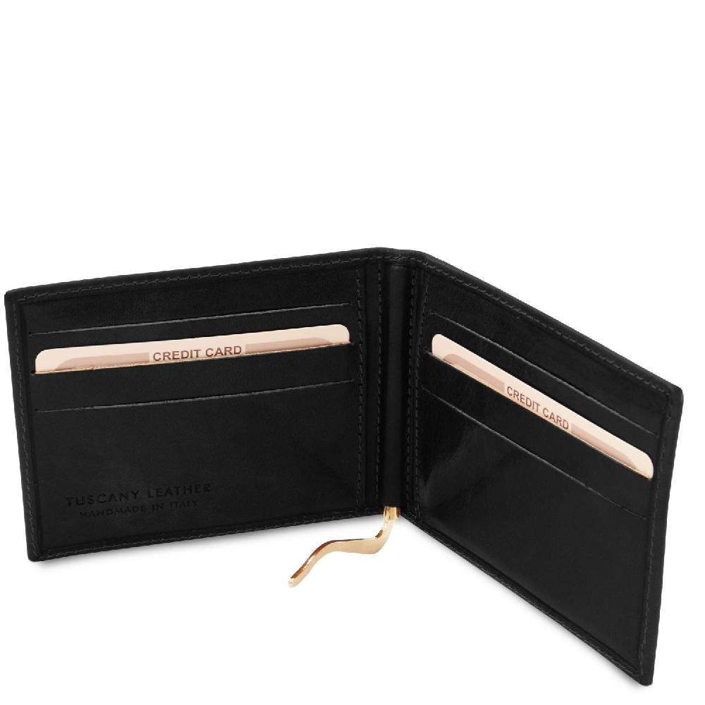 Tuscany Leather Esclusivo Portacarte in Pelle con Fermasoldi Sottocosto