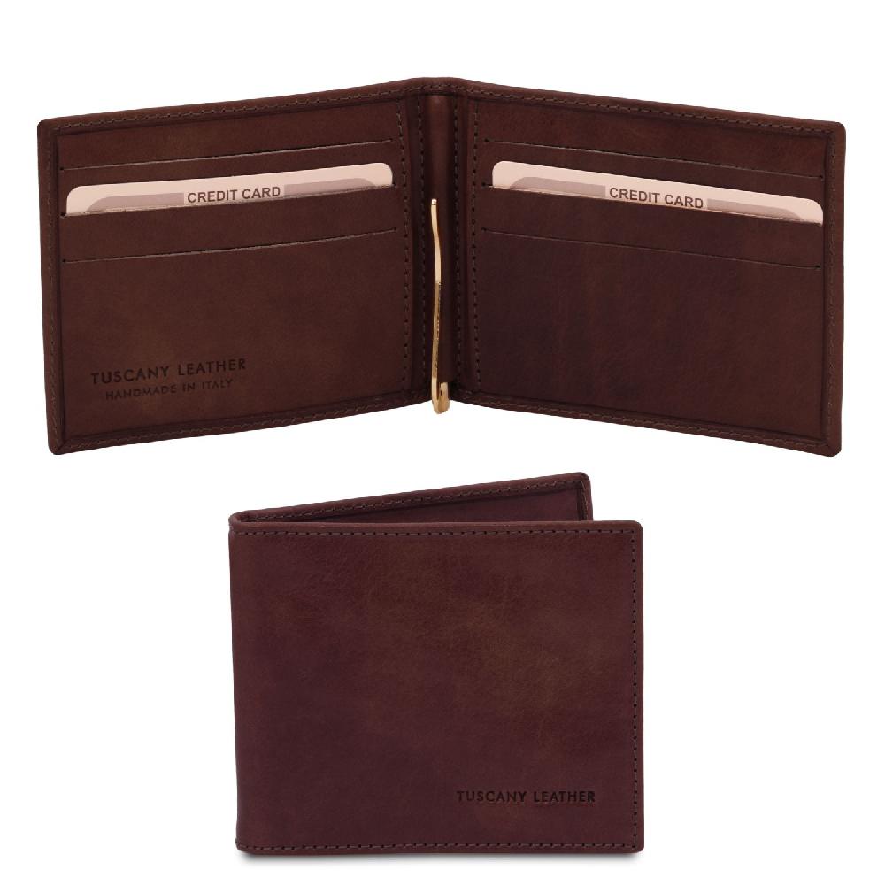 Tuscany Leather Esclusivo Portacarte in Pelle con Fermasoldi Convenienza