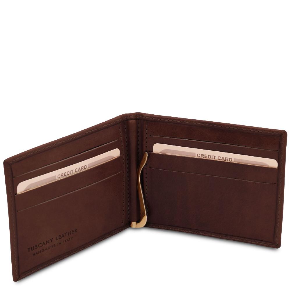 Tuscany Leather Esclusivo Portacarte in Pelle con Fermasoldi Convenienza