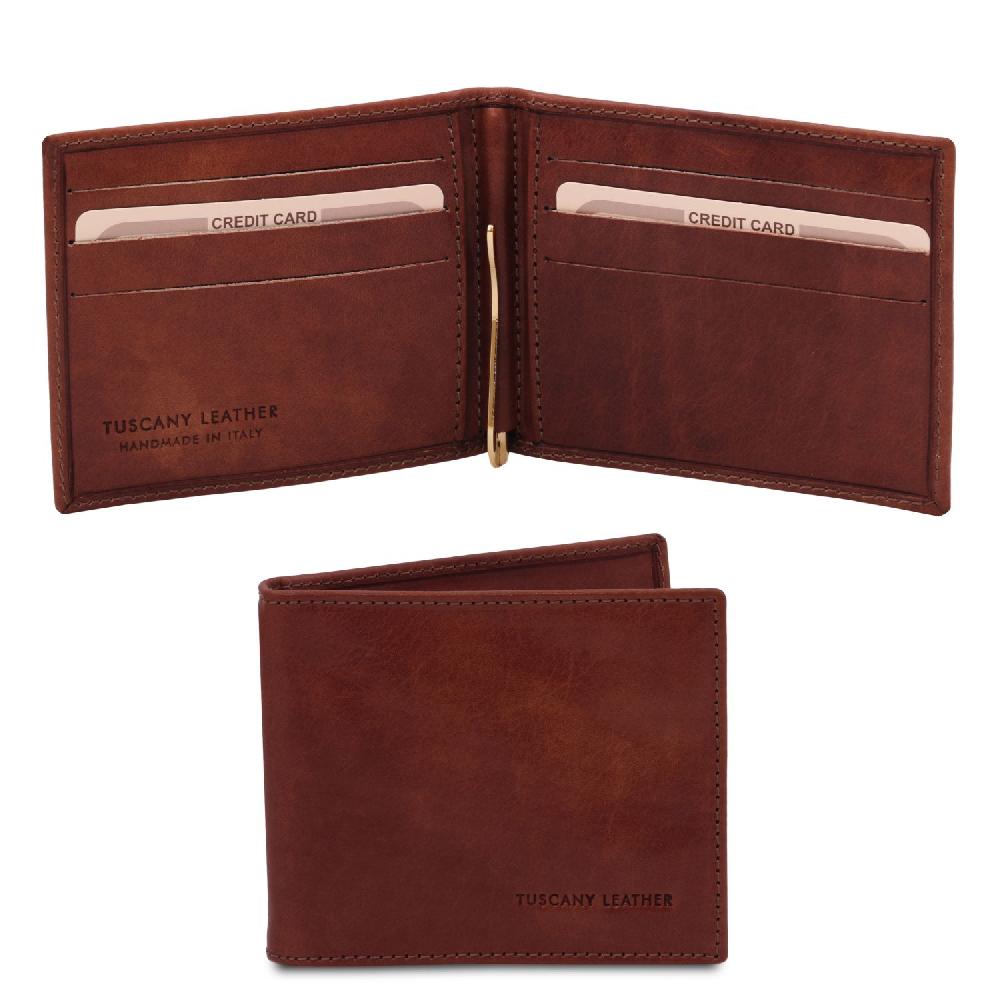 Tuscany Leather Esclusivo Portacarte in Pelle con Fermasoldi