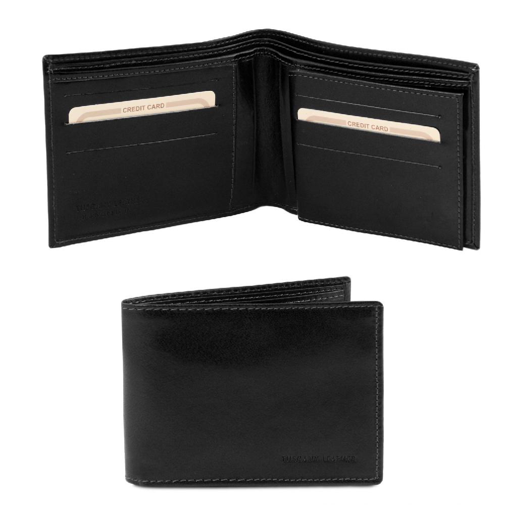 Tuscany Leather Esclusivo Portafoglio Uomo in Pelle 3 Ante