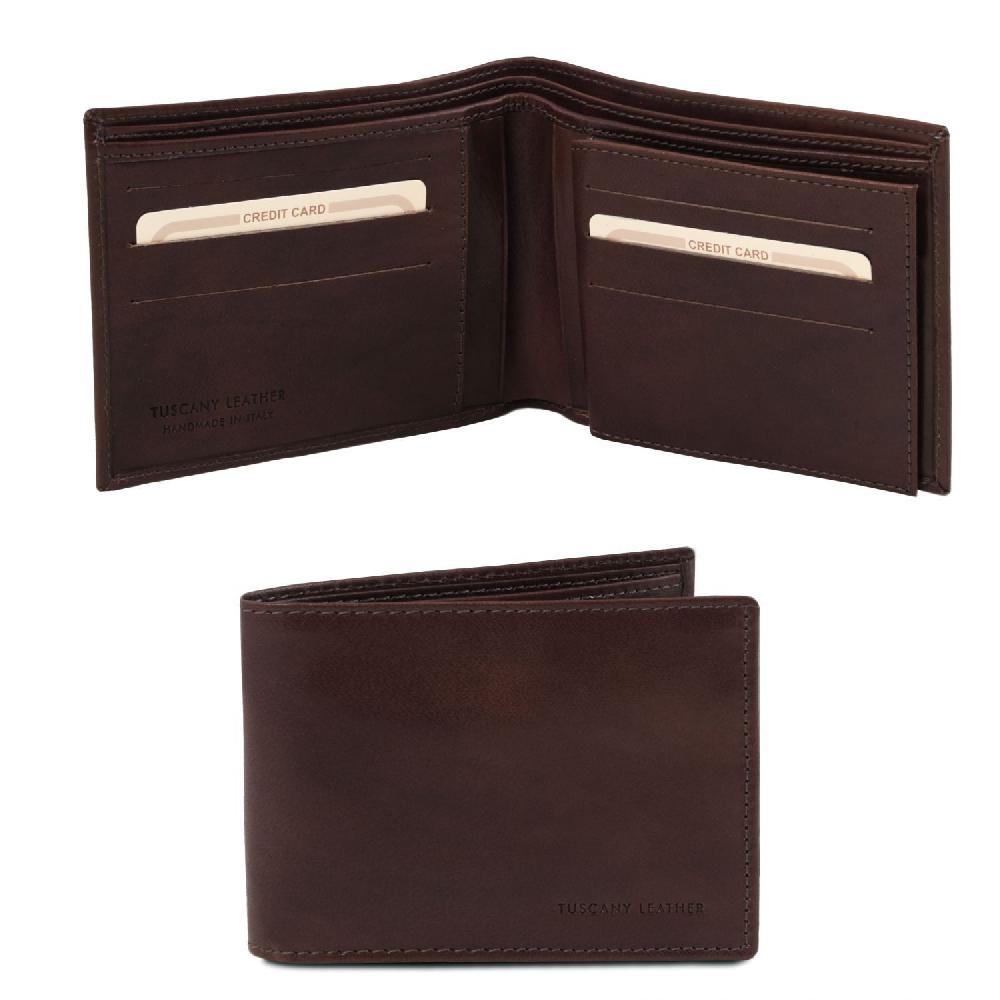 Tuscany Leather Esclusivo Portafoglio Uomo in Pelle 3 Ante Offerta