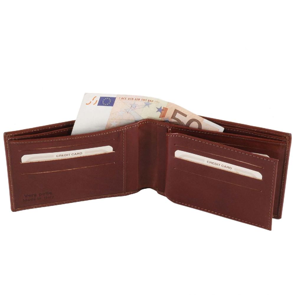 Tuscany Leather Esclusivo Portafoglio Uomo in Pelle 3 Ante Offerta