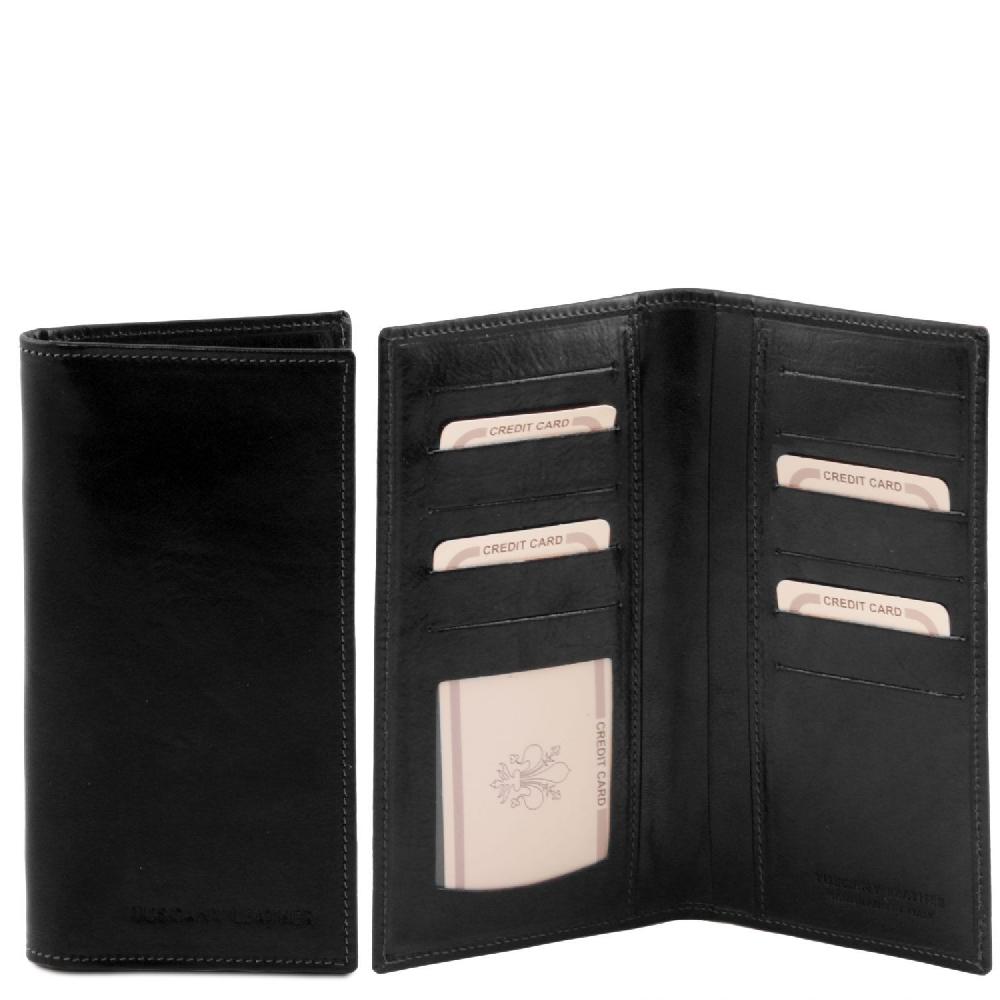 Tuscany Leather Esclusivo Portafoglio Verticale in Pelle 2 Ante Online
