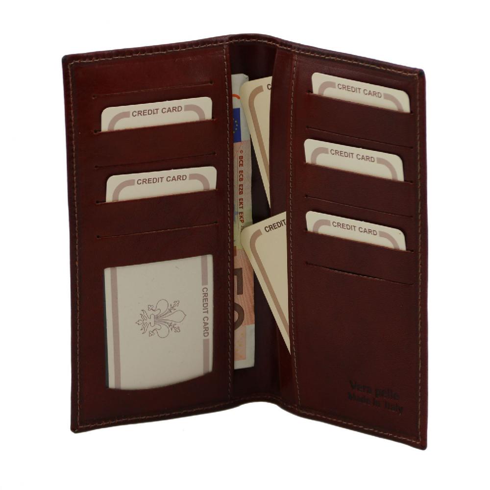 Tuscany Leather Esclusivo Portafoglio Verticale in Pelle 2 Ante Online