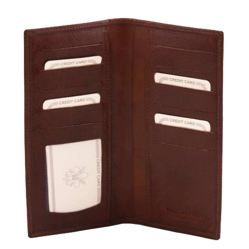 Tuscany Leather Esclusivo Portafoglio Verticale in Pelle 2 Ante Online