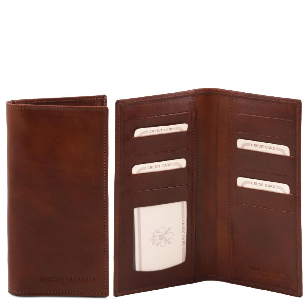 Tuscany Leather Esclusivo Portafoglio Verticale in Pelle 2 Ante