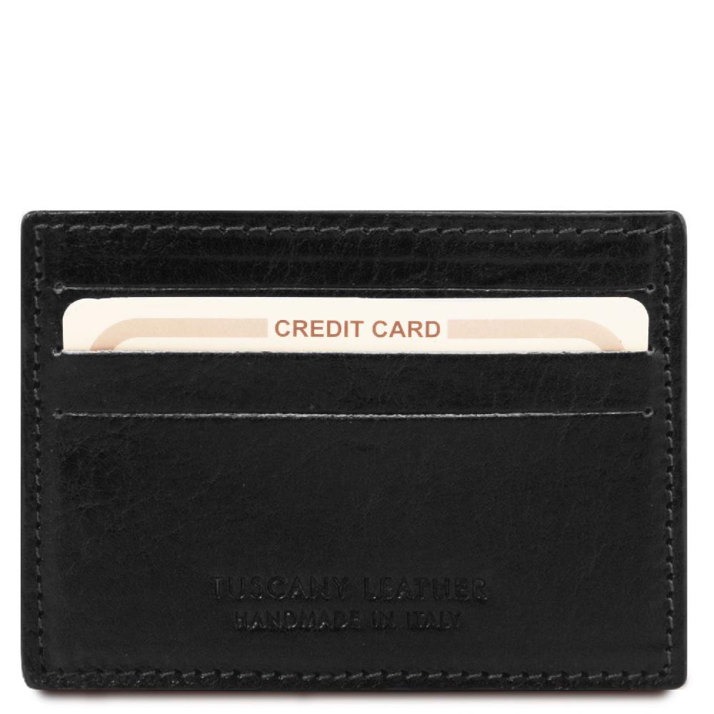 Tuscany Leather Esclusivo Portacarte di Credito in Pelle Saldi