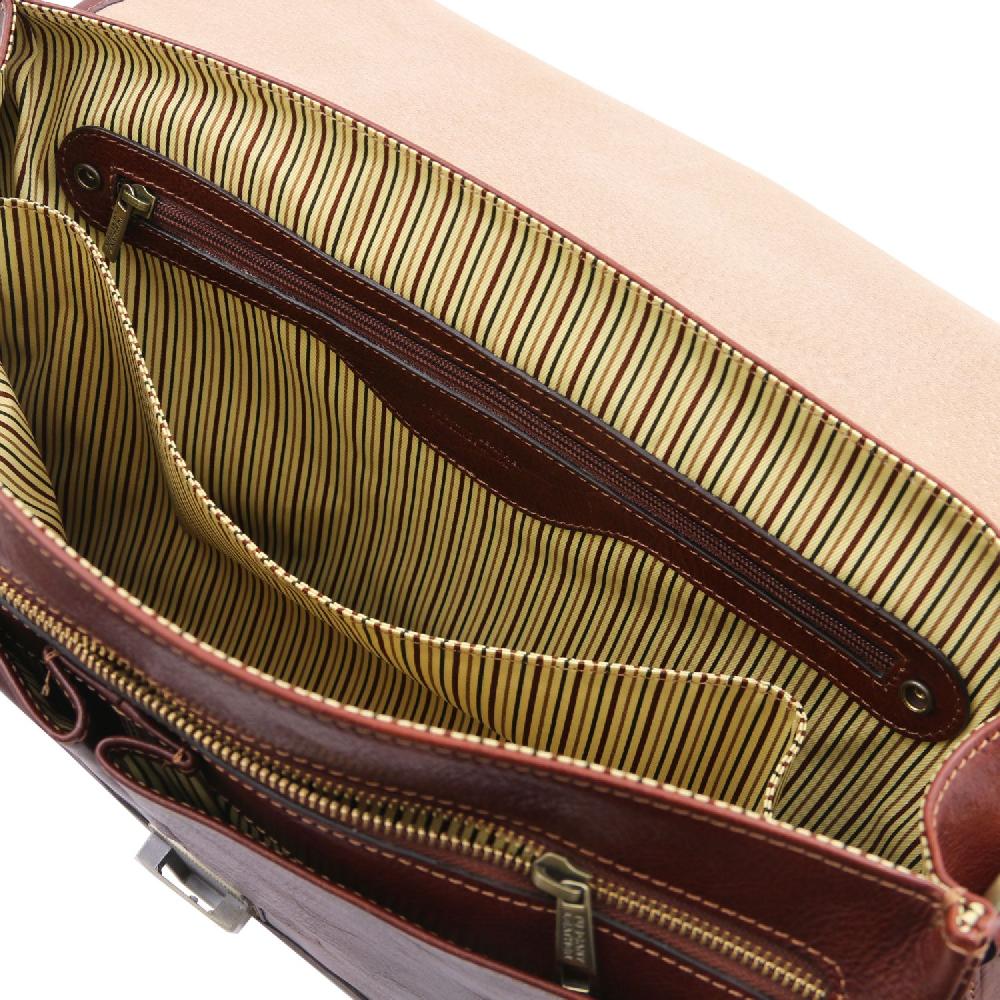 Tuscany Leather Borsa da Lavoro TL SMART Multiscomparto in Pelle con Pattella Shopping online