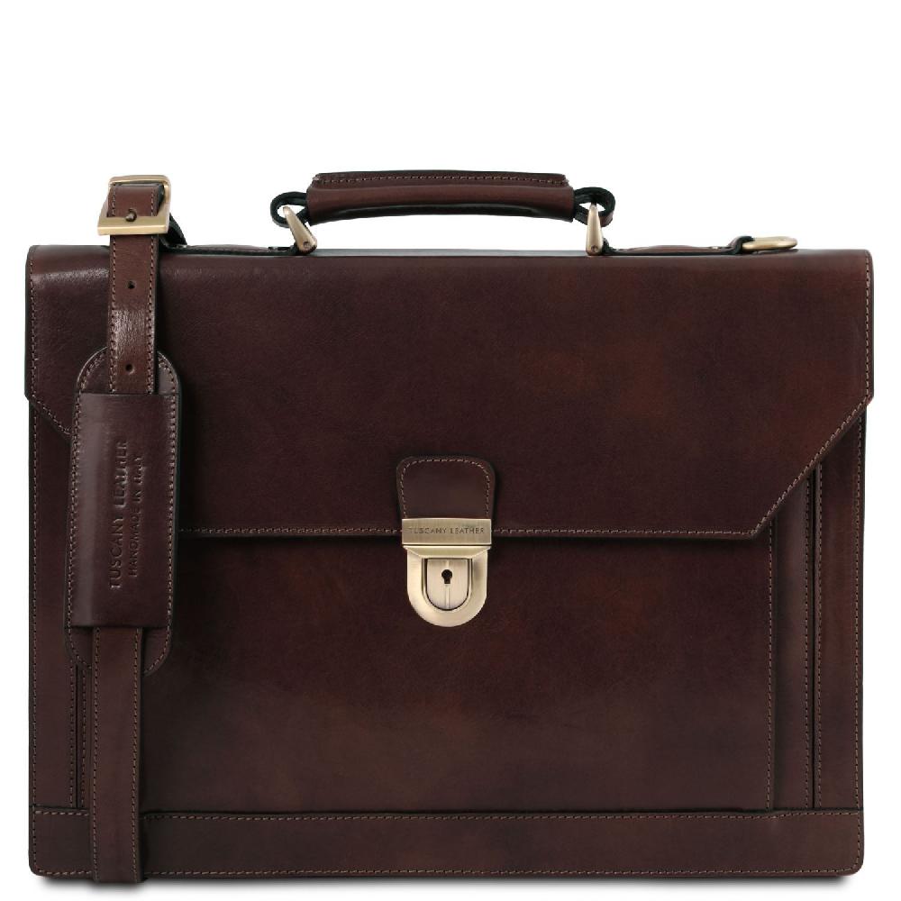Tuscany Leather Cartella in Pelle 3 Scomparti Latest fashion