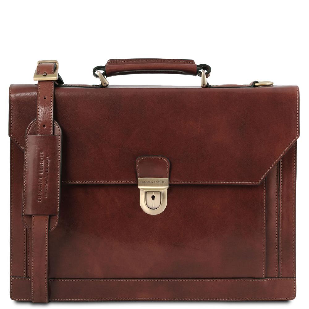 Tuscany Leather Cartella in Pelle 3 Scomparti Online Outlet