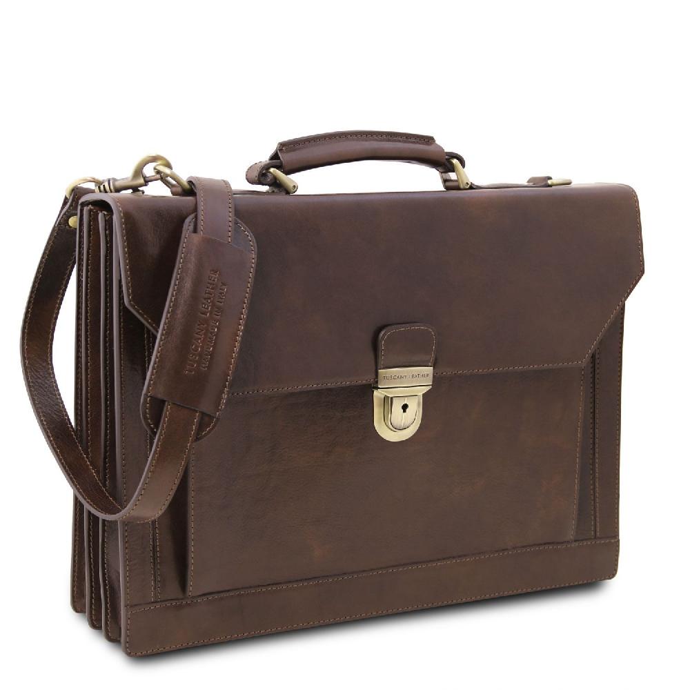 Tuscany Leather Cartella in Pelle 3 Scomparti Offerta temporanea