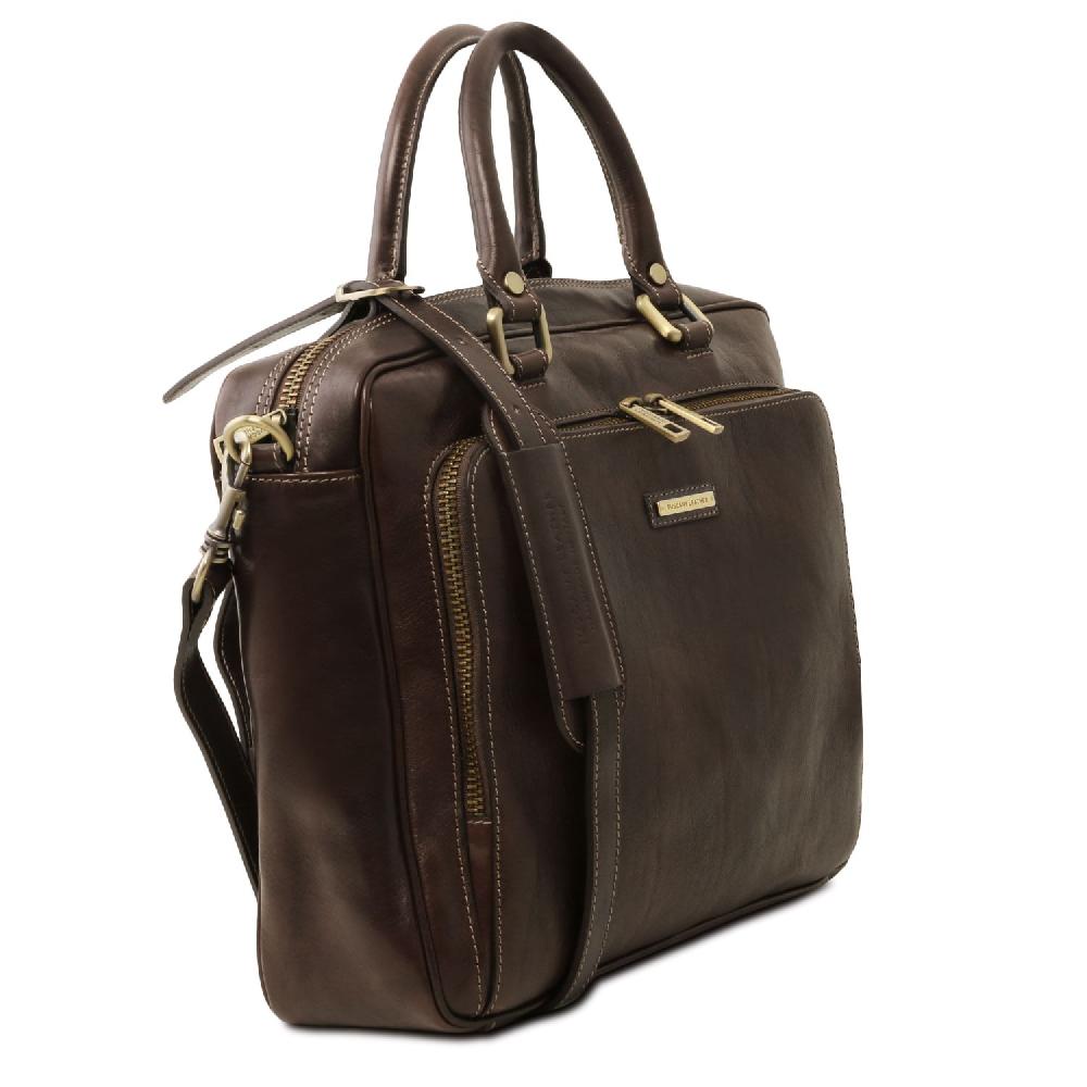 Tuscany Leather Borsa Porta Computer da Lavoro con Tasca Frontale in Pelle Lightning offer