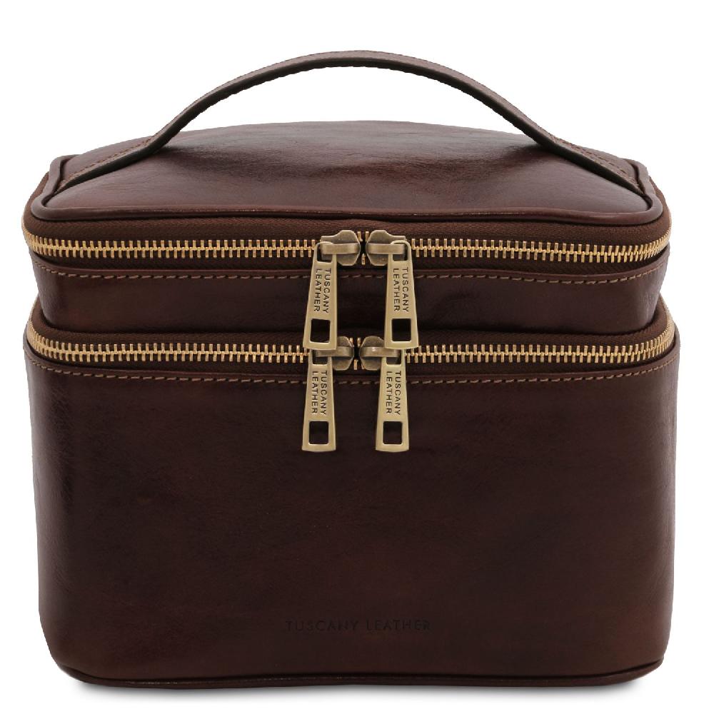 Tuscany Leather Beauty Case in Pelle Sostegno trimestrale