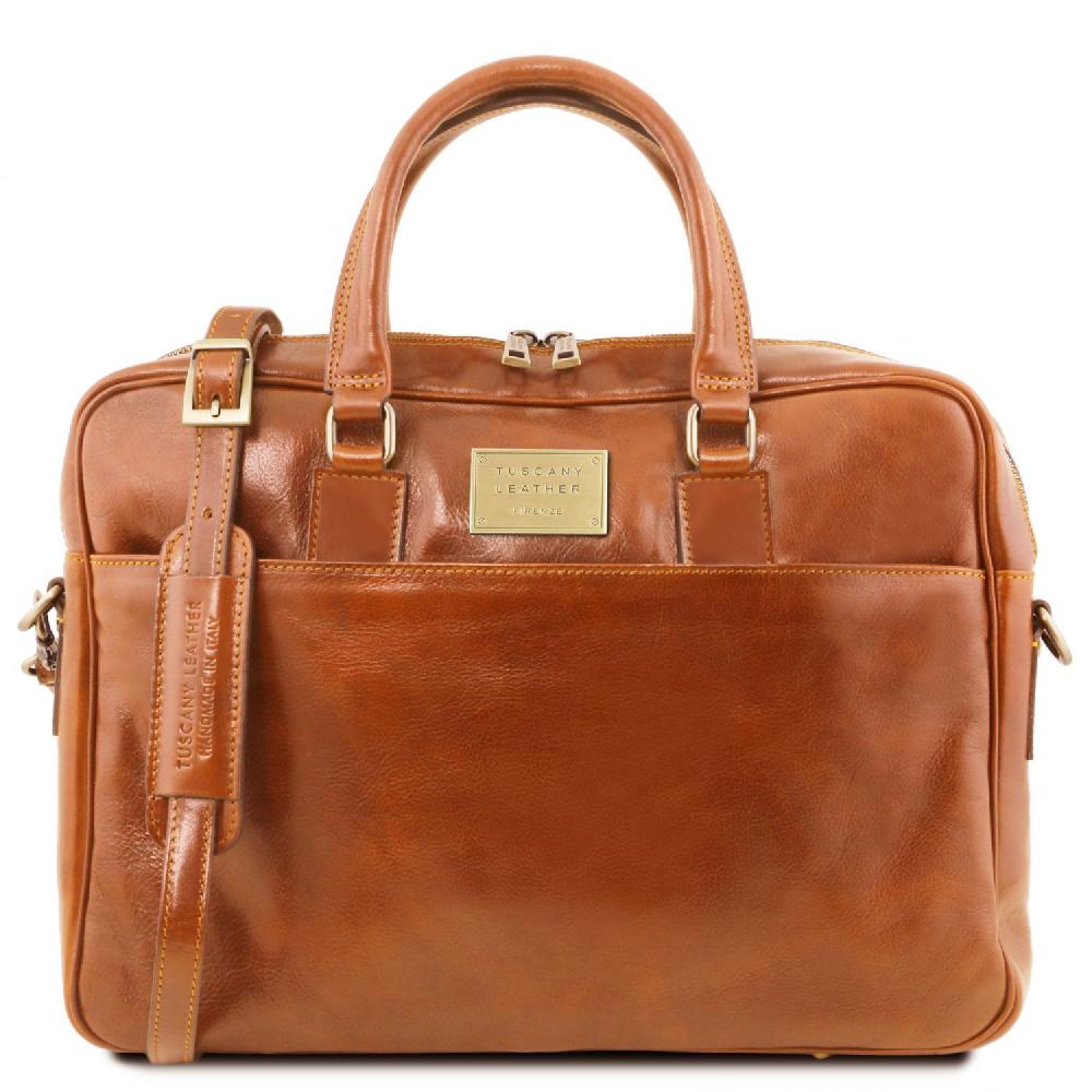 Tuscany Leather Borsa Porta Computer a 2 Scomparti in Pelle Qualità Garantita