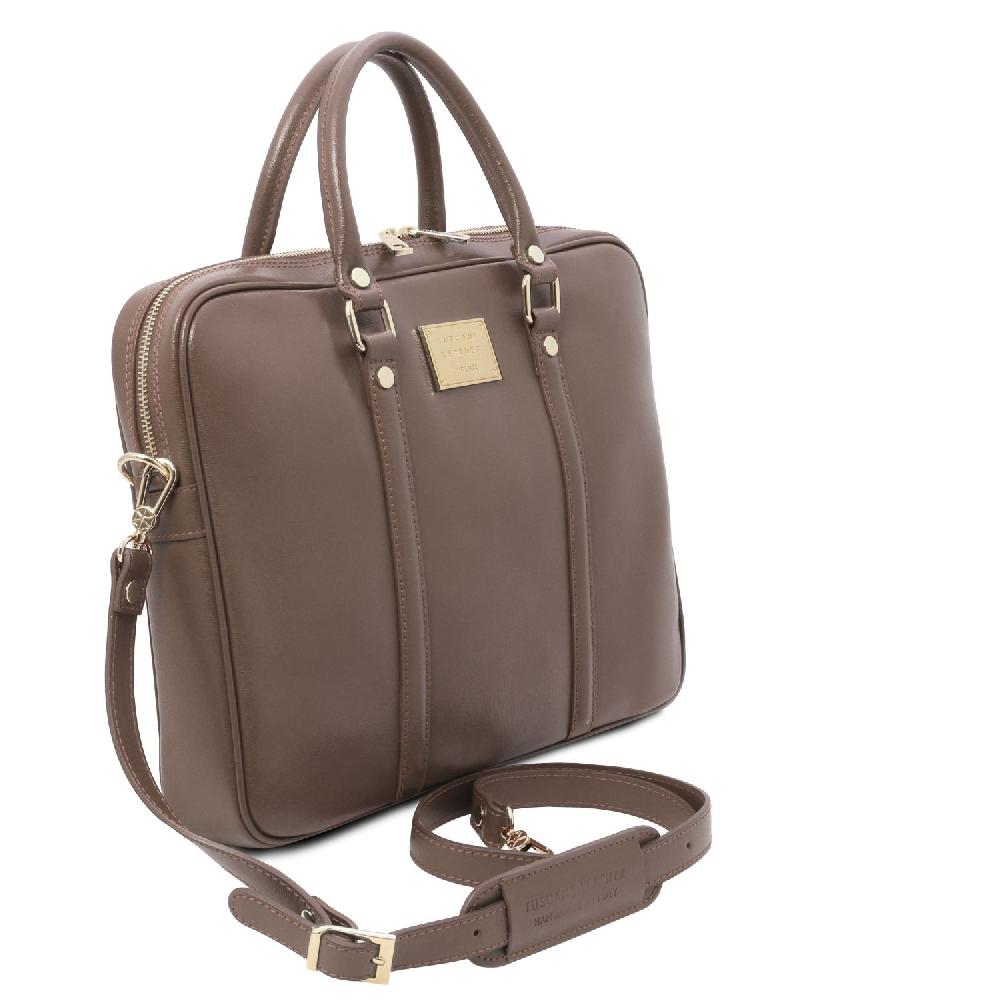 Tuscany Leather Borsa Porta Computer da Donna in Pelle Saffiano Promozione Limitata