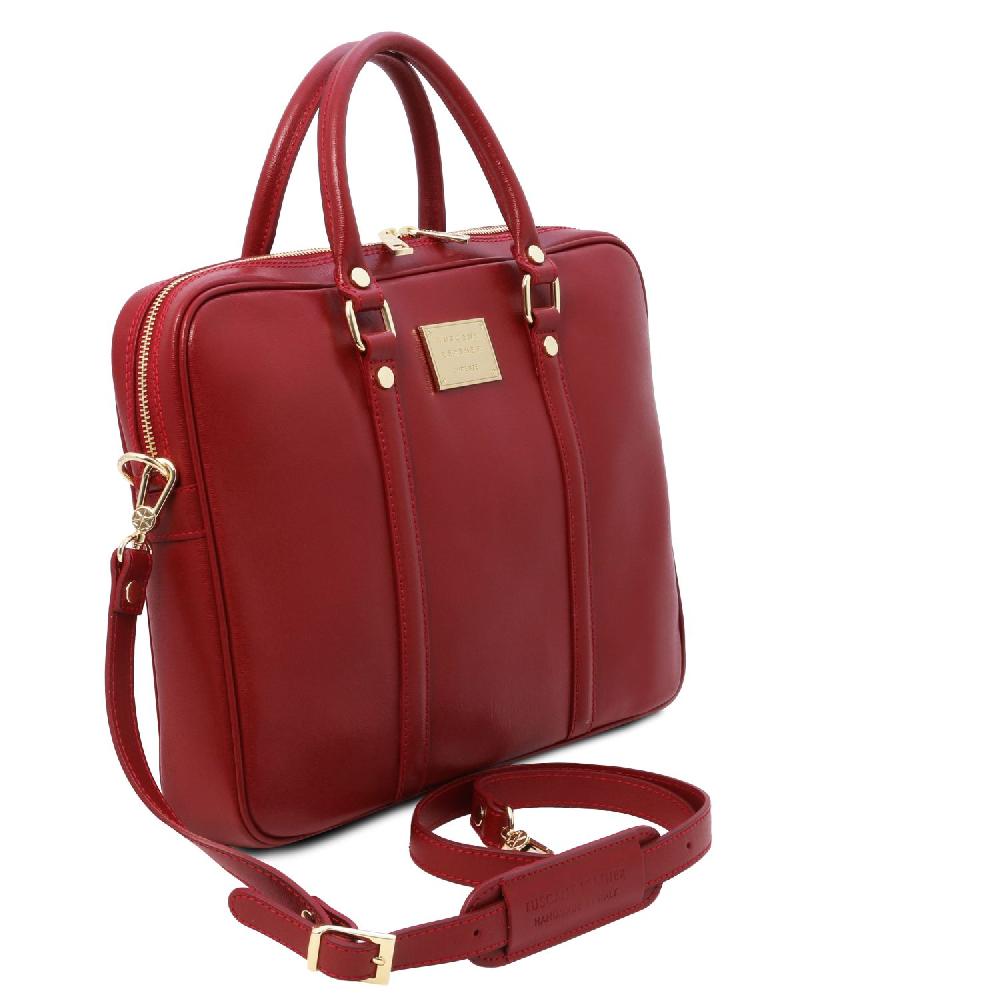 Tuscany Leather Borsa Porta Computer da Donna in Pelle Saffiano Fino Al -60%