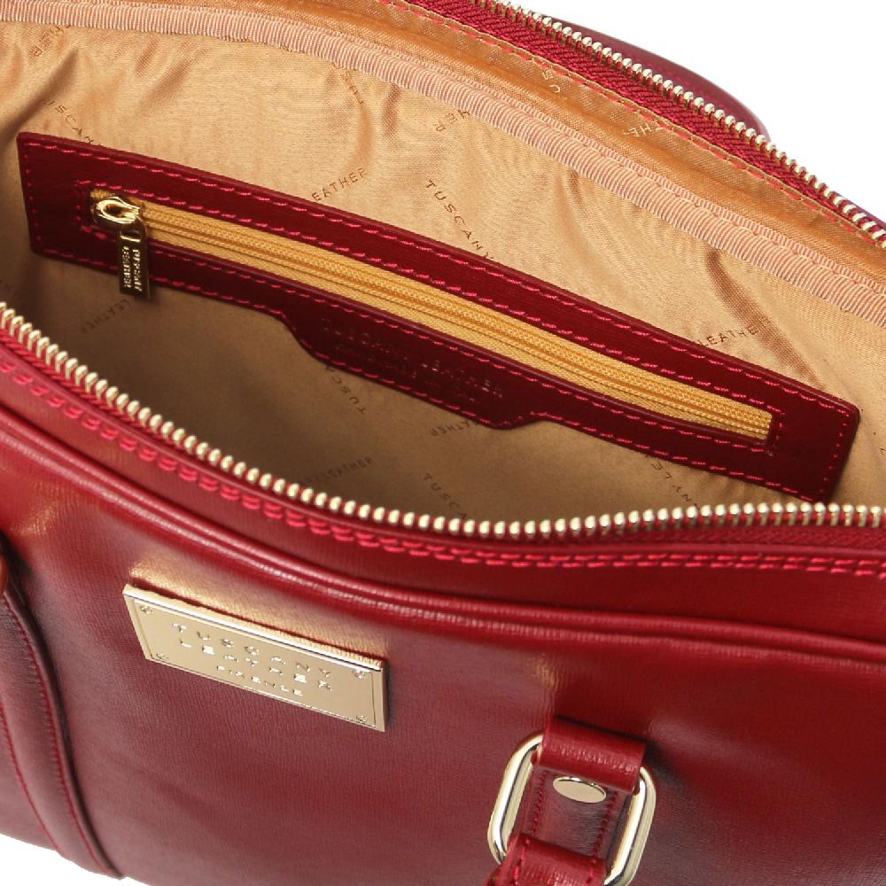 Tuscany Leather Borsa Porta Computer da Donna in Pelle Saffiano Fino Al -60%