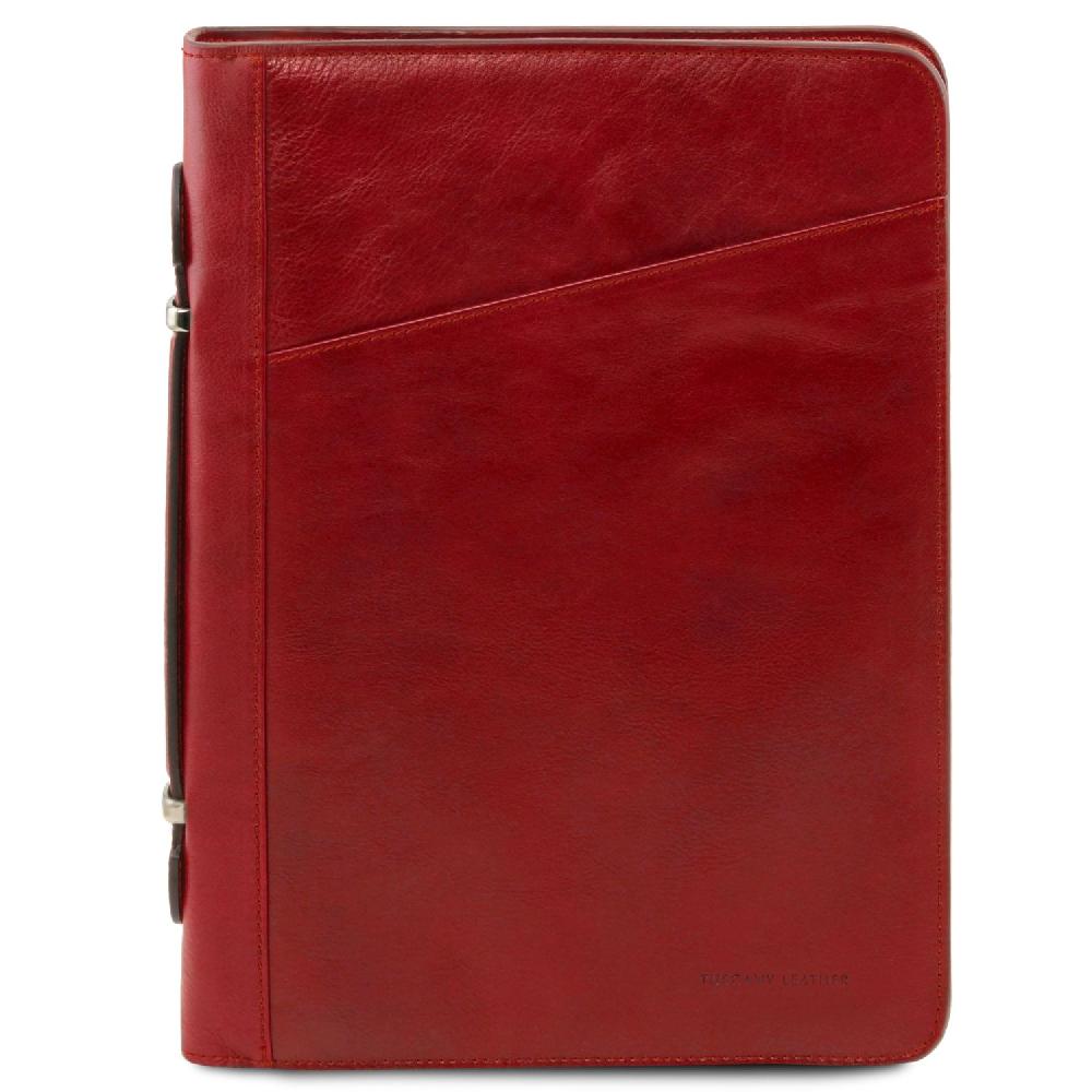 Tuscany Leather Esclusivo Portadocumenti in Pelle con Anelli e Manico