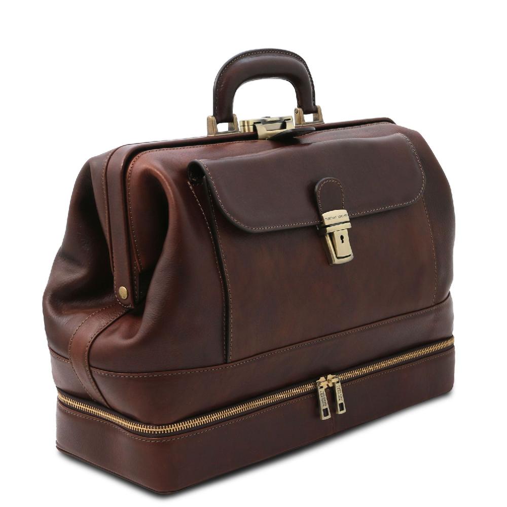 Tuscany Leather Esclusiva Borsa Medico in Pelle con Doppio Fondo Vendite Flash