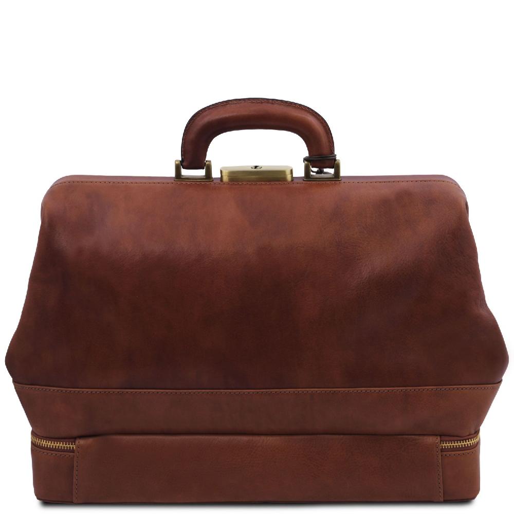 Tuscany Leather Esclusiva Borsa Medico in Pelle con Doppio Fondo Negozio