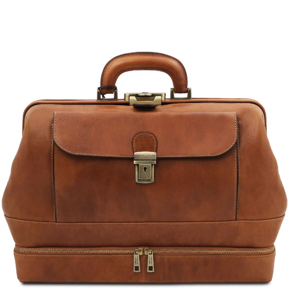 Tuscany Leather Esclusiva Borsa Medico in Pelle con Doppio Fondo In Saldo