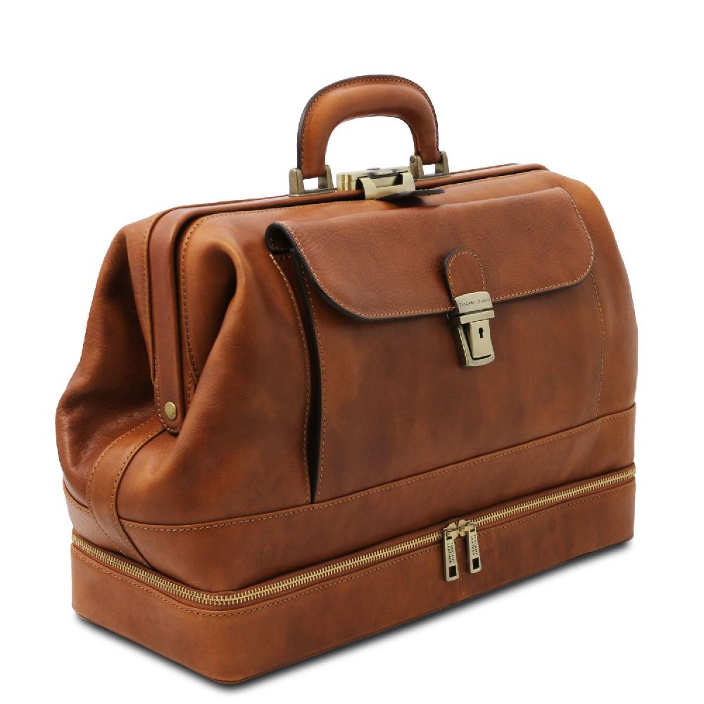 Tuscany Leather Esclusiva Borsa Medico in Pelle con Doppio Fondo In Saldo