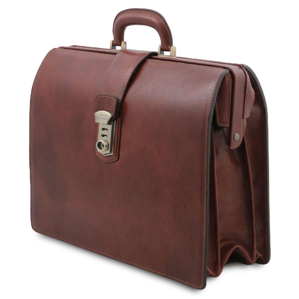 Tuscany Leather Borsa Medico in Pelle 3 Scomparti Grande vendita