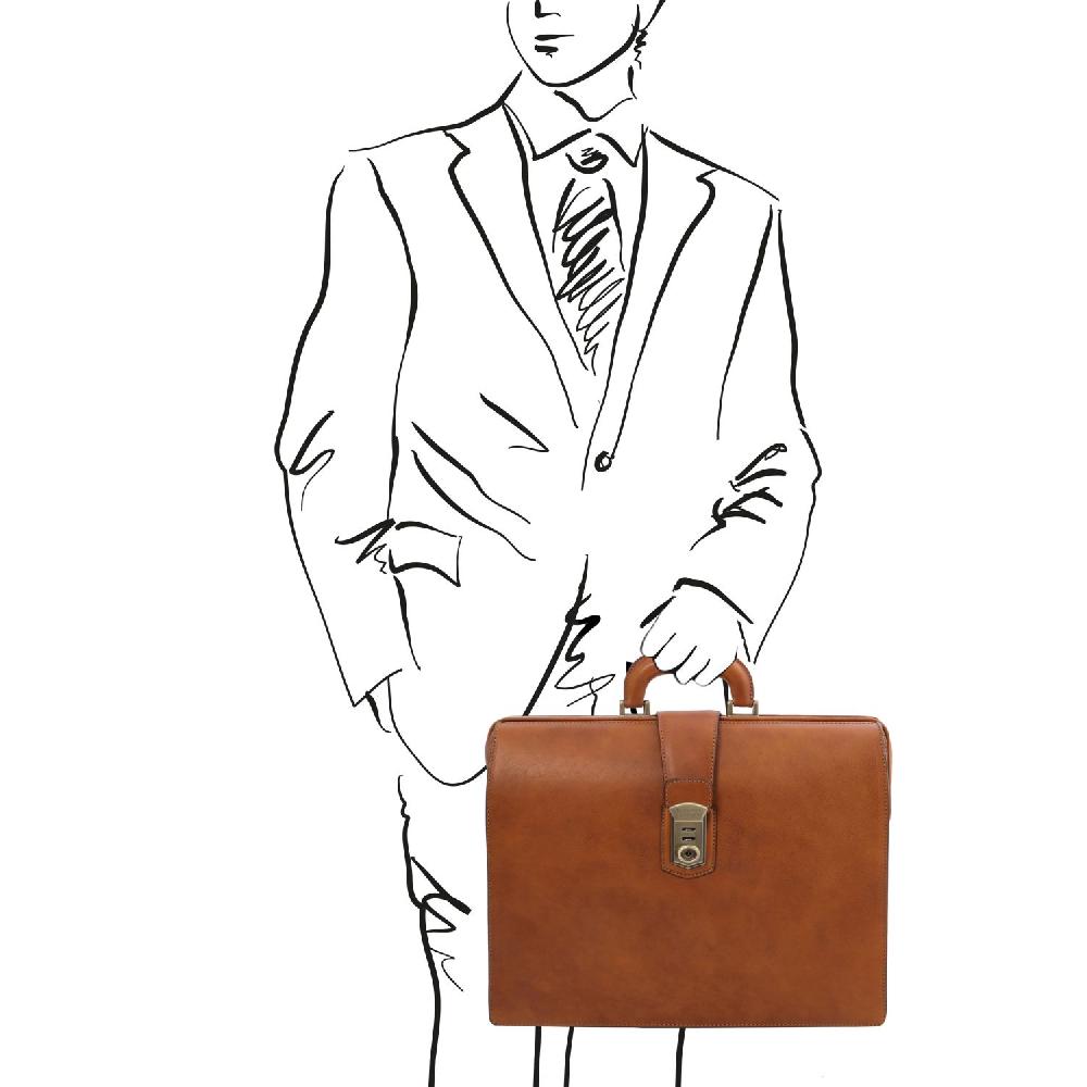 Tuscany Leather Borsa Medico in Pelle 3 Scomparti Shopping online