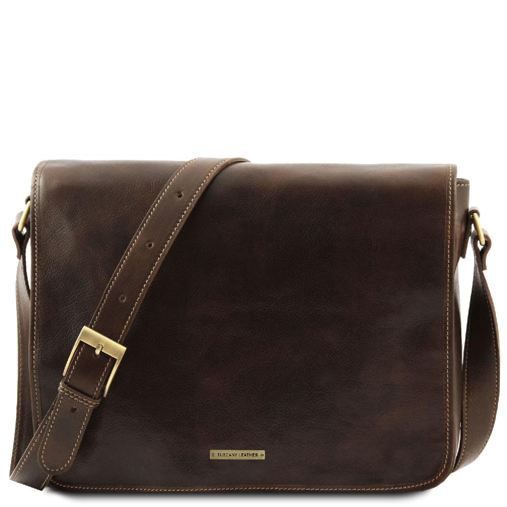 Tuscany Leather Borsa a Tracolla 2 Scomparti in Pelle Vendita calda