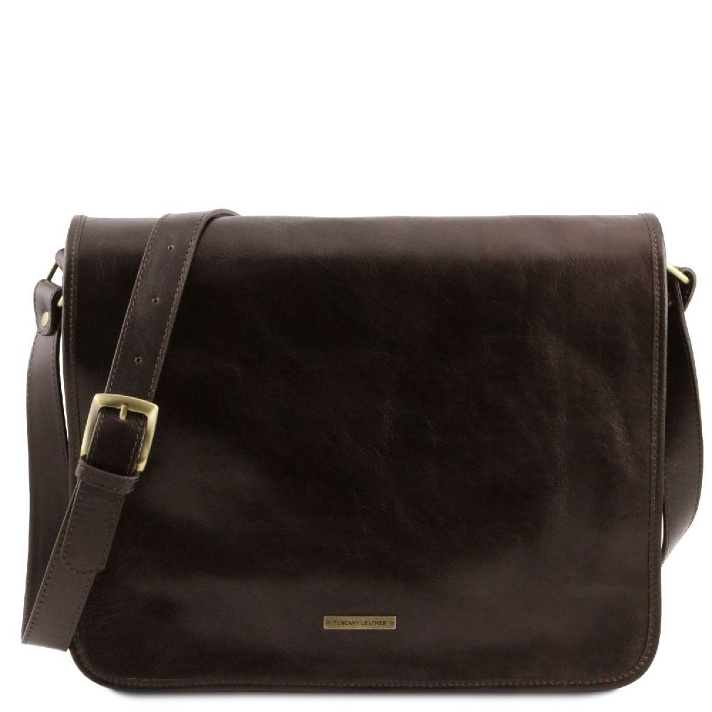 Tuscany Leather Borsa a Tracolla 2 Scomparti - Misura Grande Online Outlet