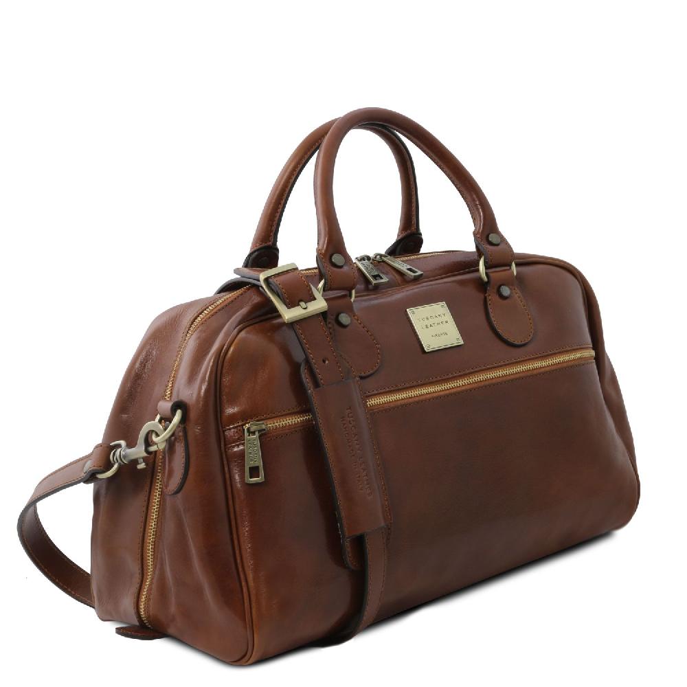 Tuscany Leather Borsone da Viaggio in Pelle - Misura Piccola In vendita