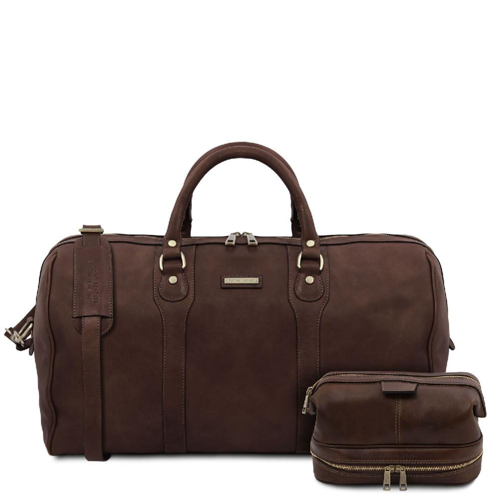 Tuscany Leather Borsone da Viaggio in Pelle e Beauty Case in Pelle 50% di sconto per tempo limitato