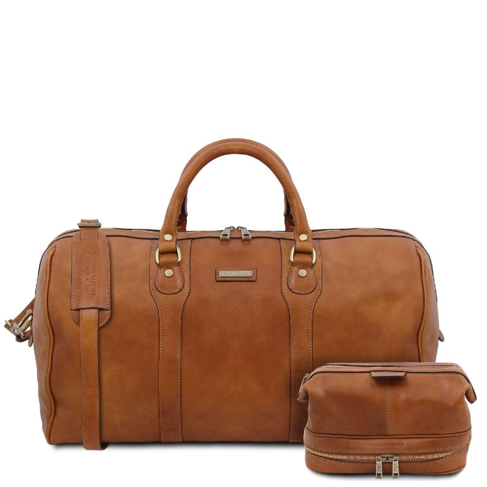 Tuscany Leather Borsone da Viaggio in Pelle e Beauty Case in Pelle 2025