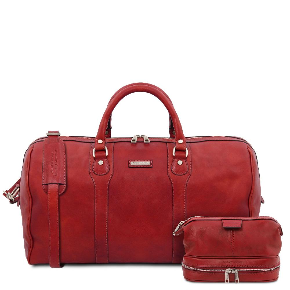 Tuscany Leather Borsone da Viaggio in Pelle e Beauty Case in Pelle Italy