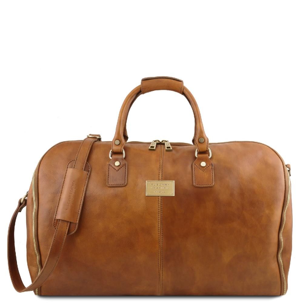 Tuscany Leather Borsone da Viaggio/Porta Abiti in Pelle Qualità