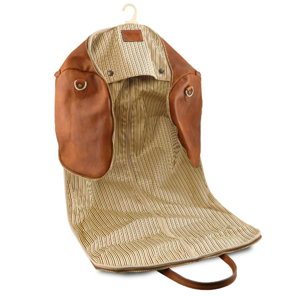 Tuscany Leather Borsone da Viaggio/Porta Abiti in Pelle Qualità