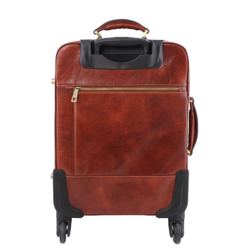 Tuscany Leather Trolley Verticale in Pelle con 4 Ruote Shopping Online