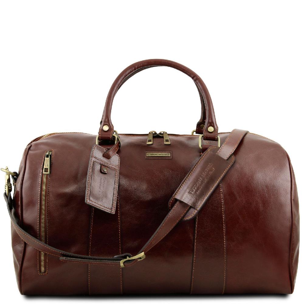 Tuscany Leather Borsone da Viaggio in Pelle - Misura Grande Convenienza