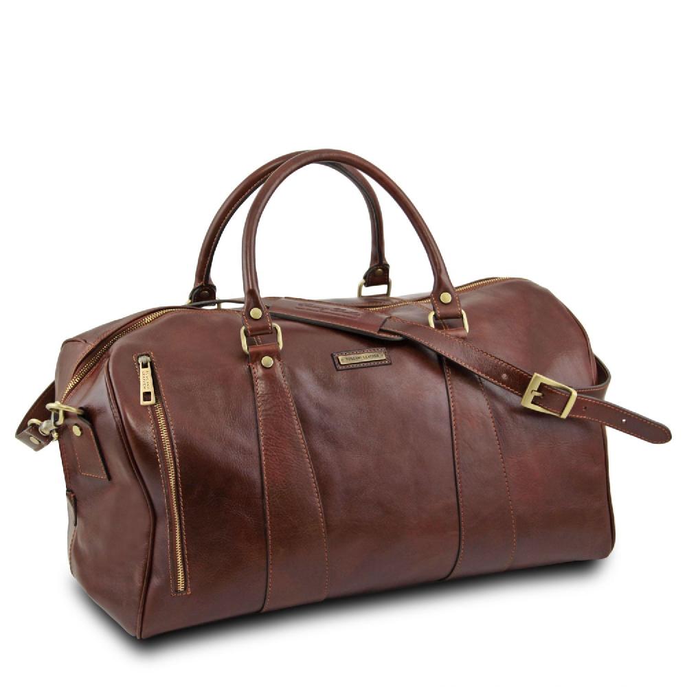 Tuscany Leather Borsone da Viaggio in Pelle - Misura Grande Novità