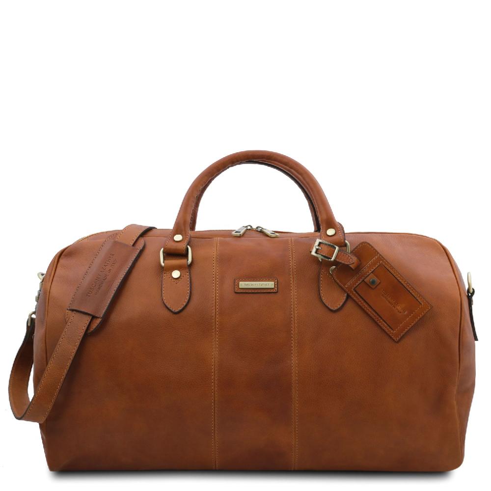 Tuscany Leather Borsone da Viaggio in Pelle - Misura Grande Offerte