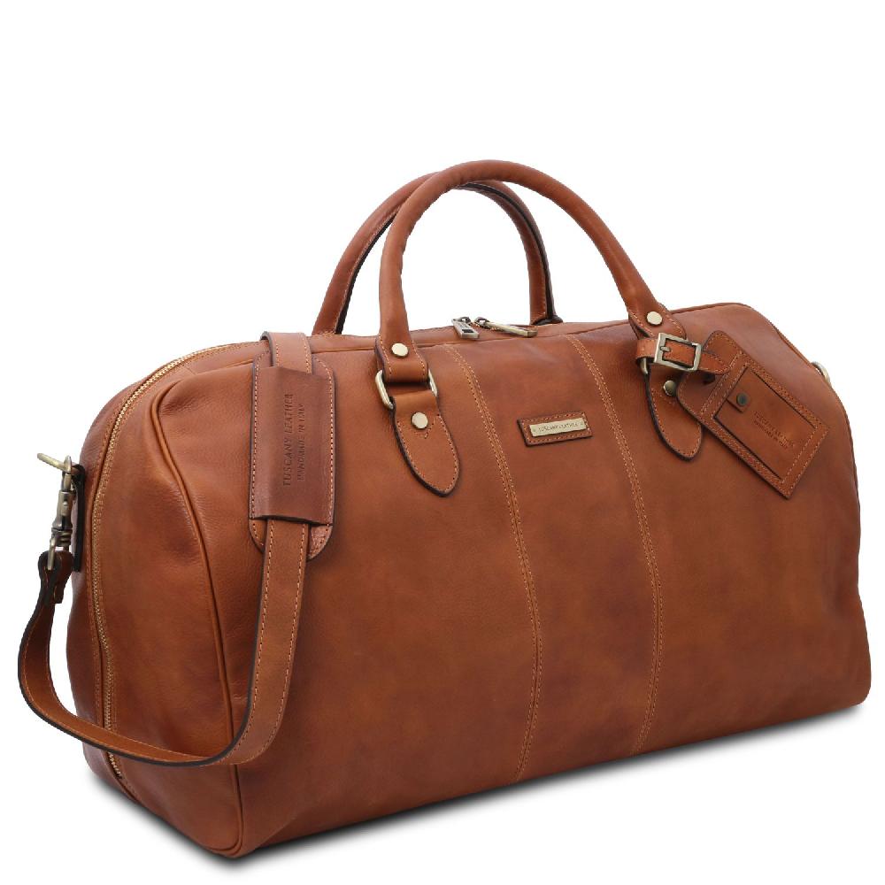 Tuscany Leather Borsone da Viaggio in Pelle - Misura Grande Offerte