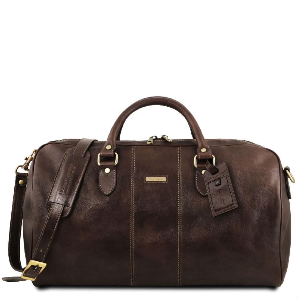 Tuscany Leather Borsone da Viaggio in Pelle e Beauty Case in Pelle Smaltimento dello stoccaggio