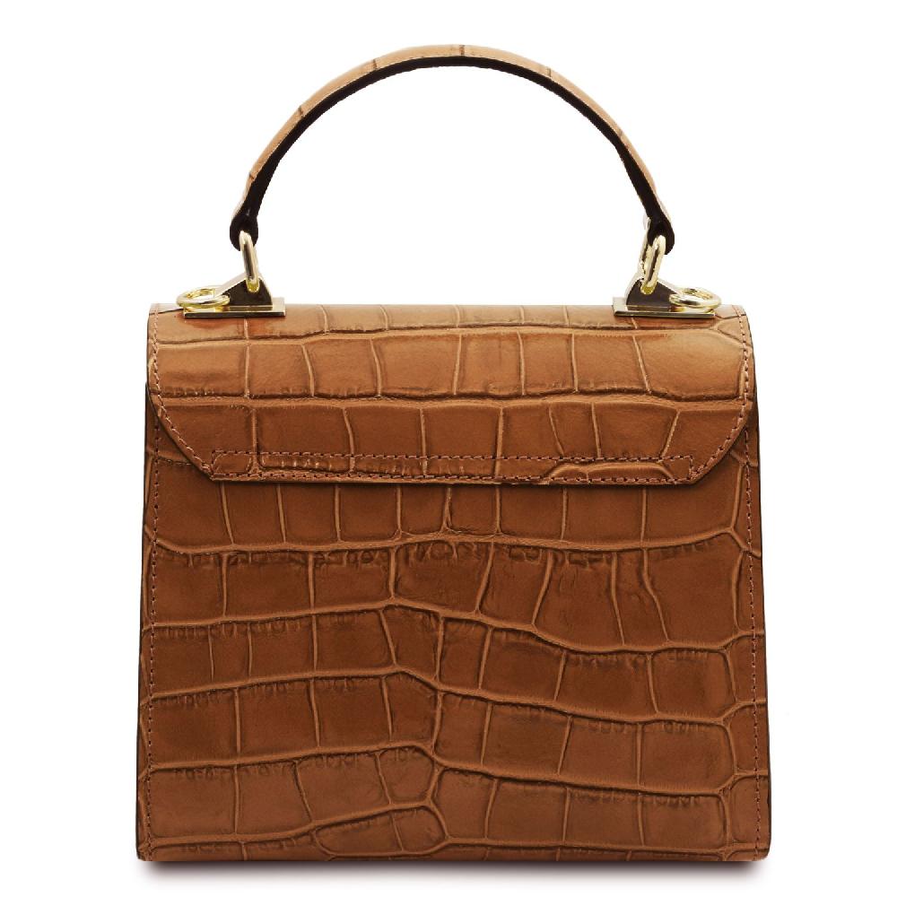 Tuscany Leather Borsa a Mano in Pelle Stampa Cocco Officina