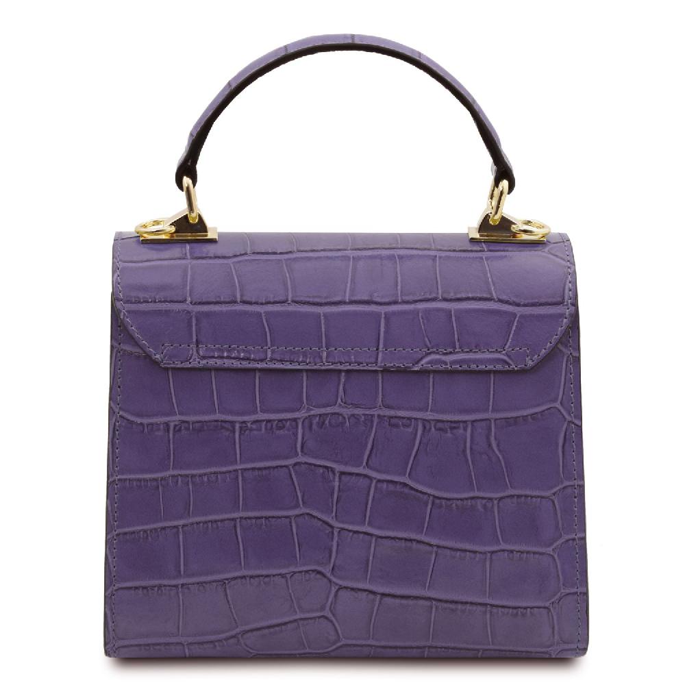 Tuscany Leather Borsa a Mano in Pelle Stampa Cocco Black Friday Prezzi