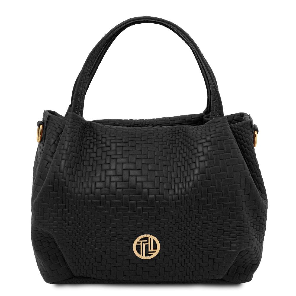 Tuscany Leather Borsa a Mano in Pelle Morbida Stampa Intrecciata Promozione Limitata