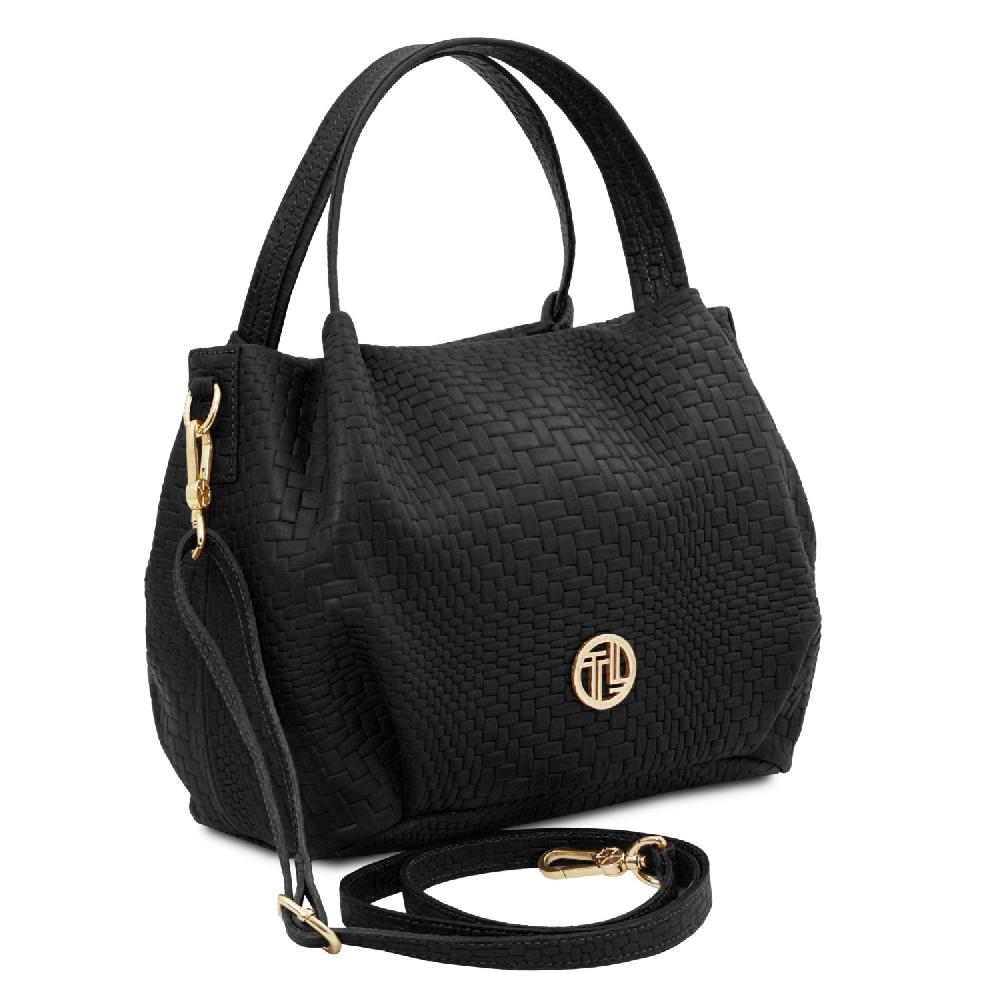 Tuscany Leather Borsa a Mano in Pelle Morbida Stampa Intrecciata Promozione Limitata