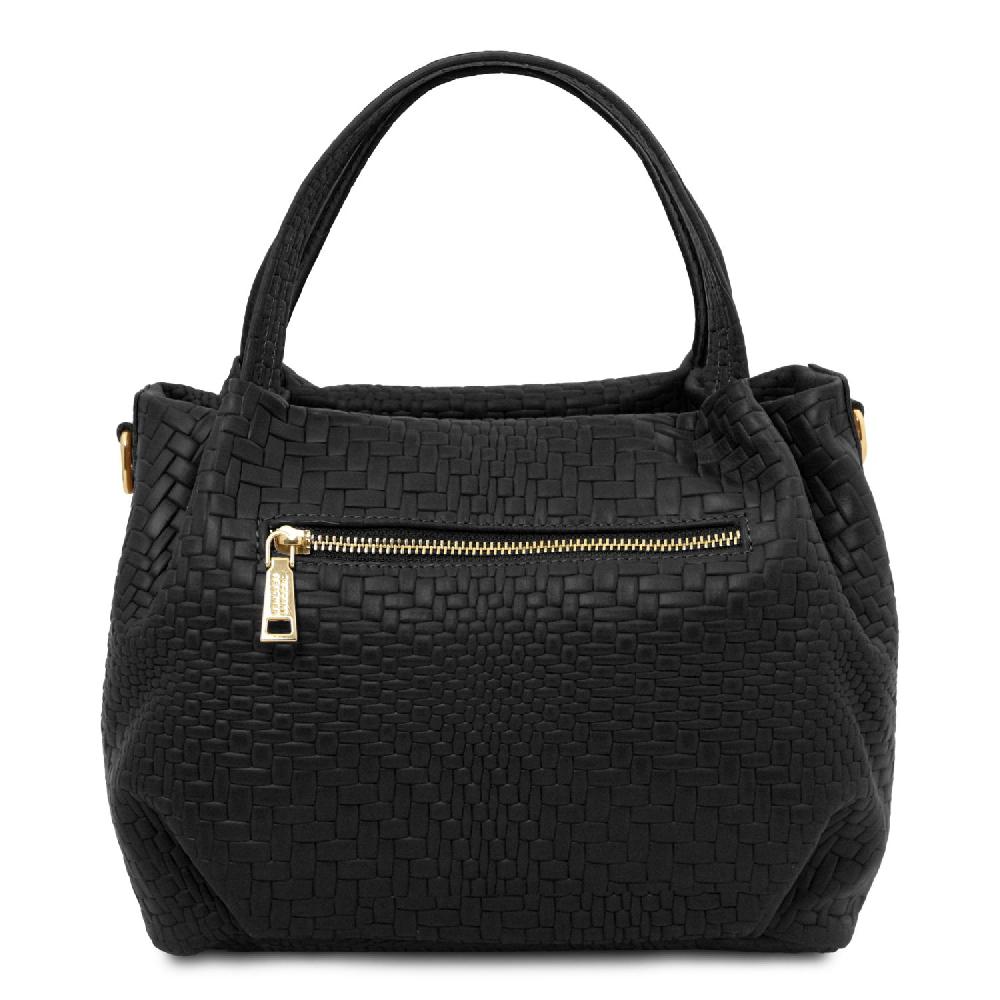 Tuscany Leather Borsa a Mano in Pelle Morbida Stampa Intrecciata Promozione Limitata