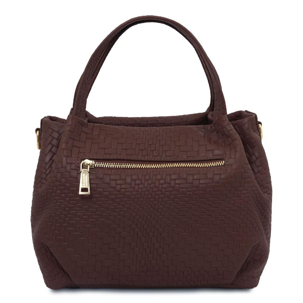 Tuscany Leather Borsa a Mano in Pelle Morbida Stampa Intrecciata Fino Al -60%